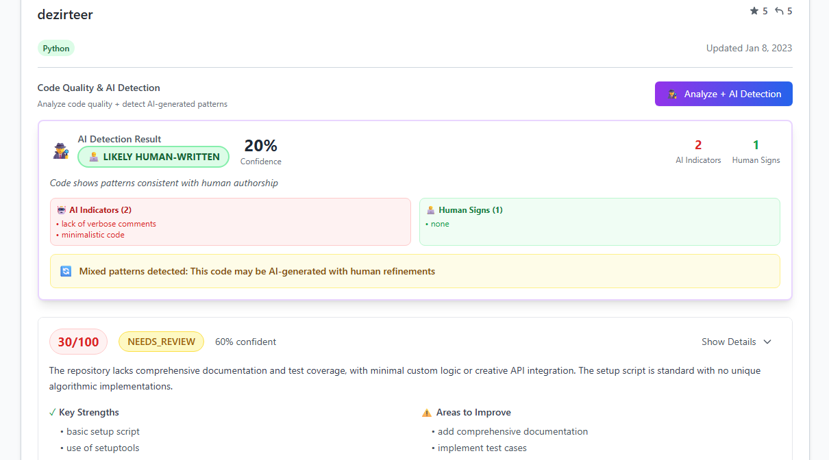 GitCruiter - AI-Powered GitHub Analysis for Smarter Hiring